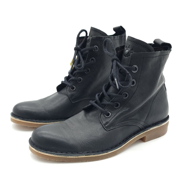 Fly London Rafi RAFI037FLY Black Leather Lace Up Casual Dress Boots Size 41 - Picture 3 of 6